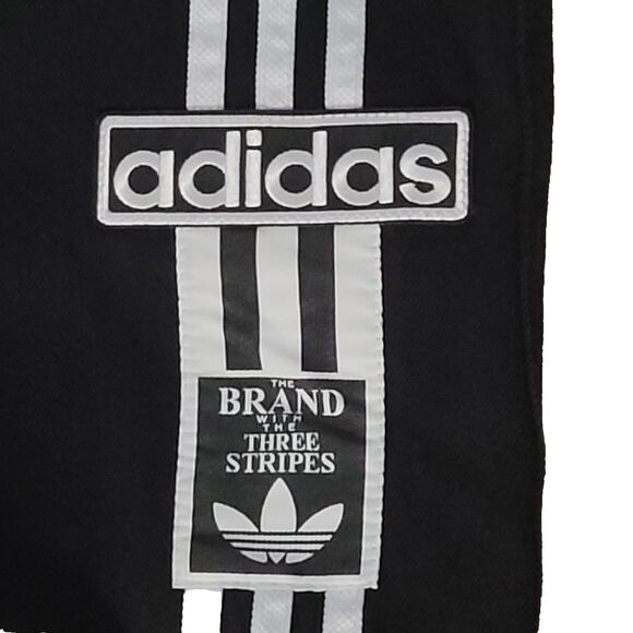 NWOT Adidas Adibreak Denim Two-In-One Jeans Womens 32 Black White Baggy Skater - Picture 5 of 16